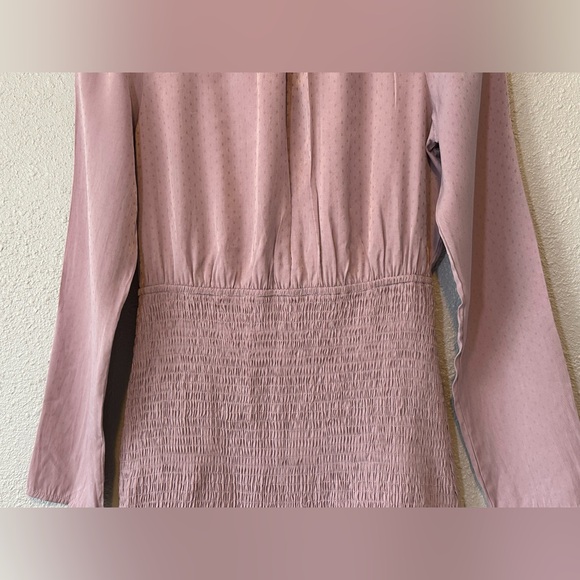LE LIS Collection Women’s Smocked Mini Dress Long Sleeve Size M NWT Cocktail - Picture 4 of 16